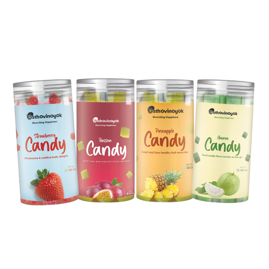 Candy Combo 100gm (Passion, Strawberry, Pineapple, Guava)